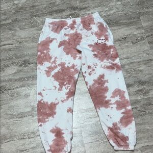 Summer Fridays  Joggers - Peachy and White Tie-Dye small